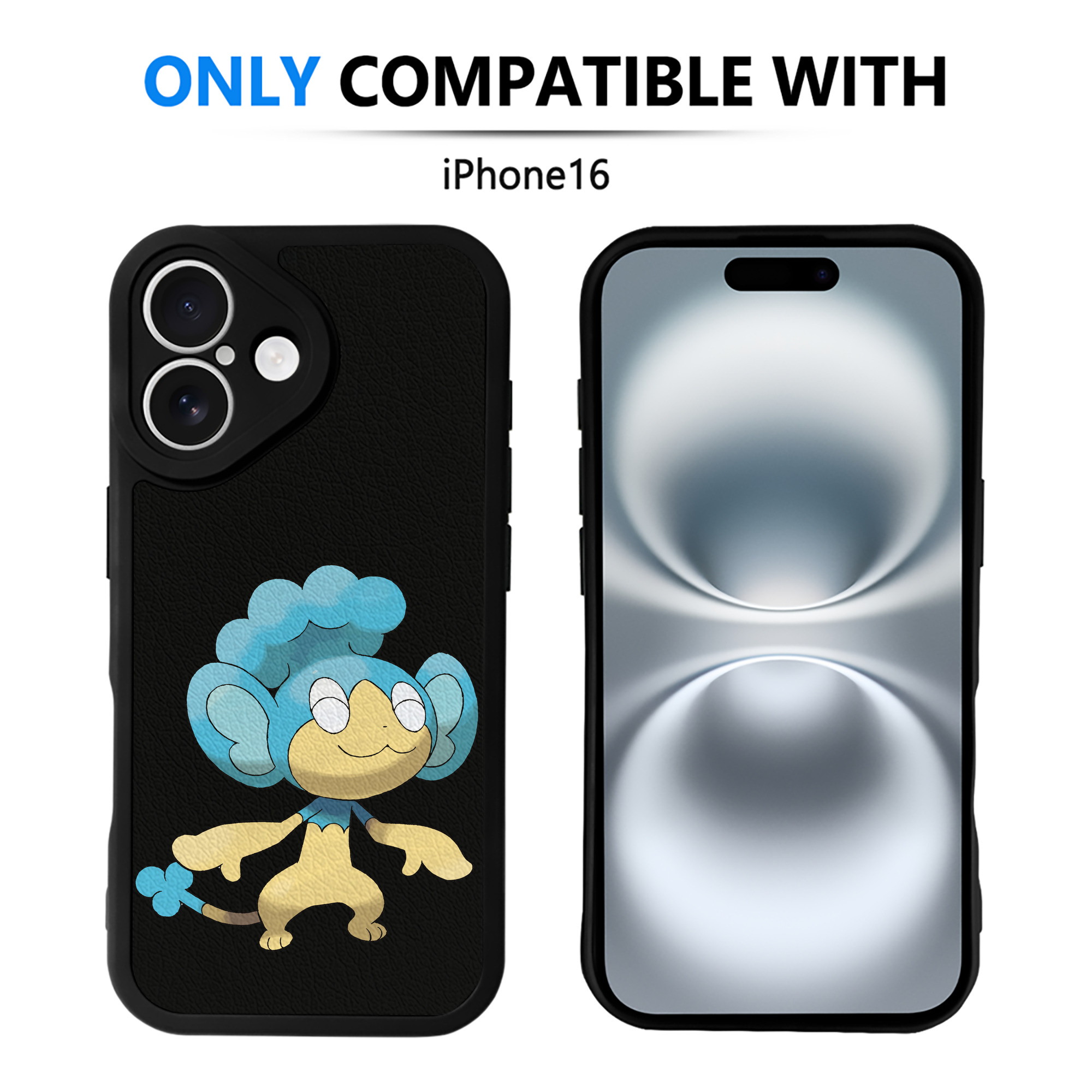 （画像用） ポケットモンスター Pokémon 【iPhone 16シリーズ対応】シリコンスマホケース（レザー調） 材質：シリコン